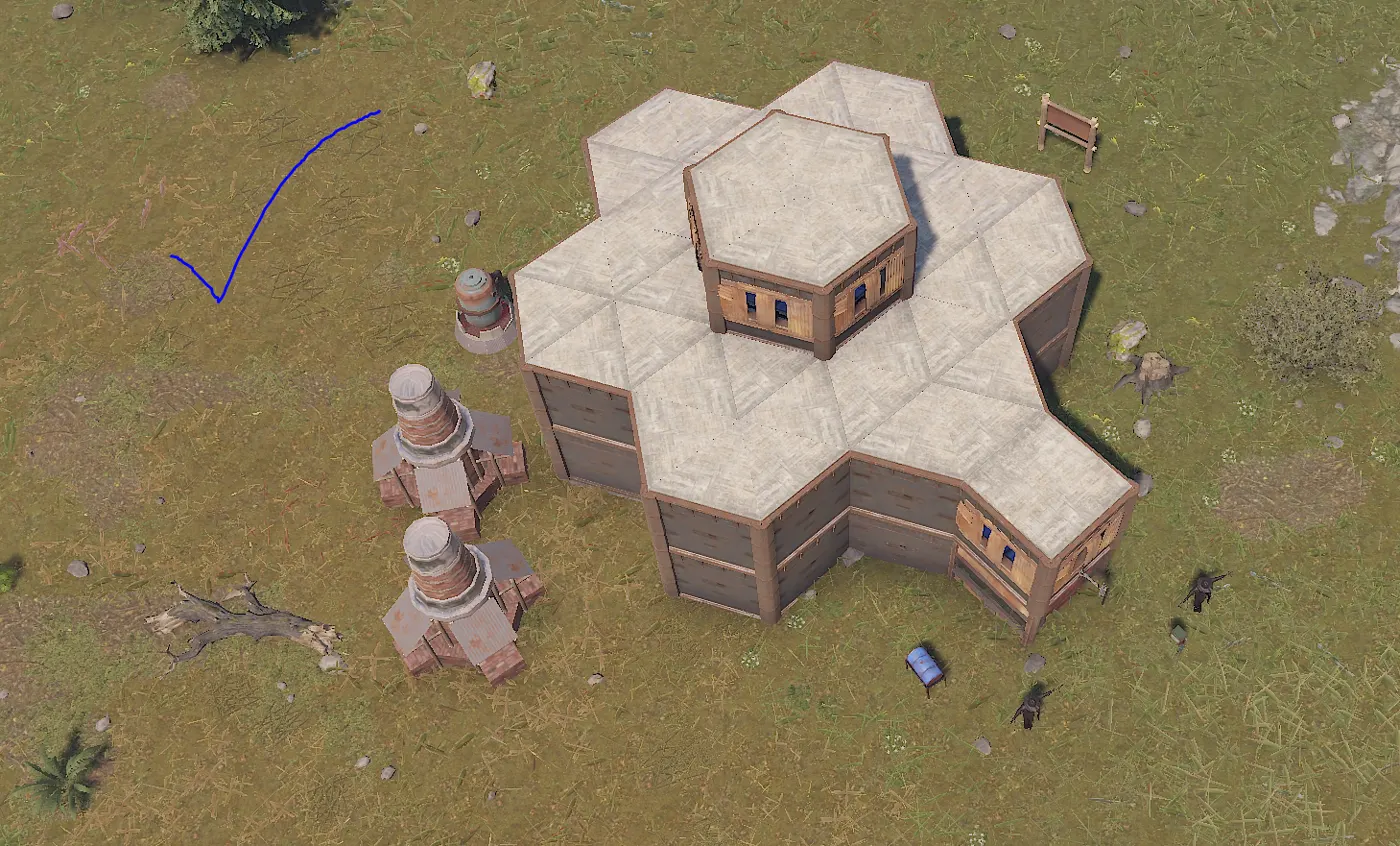 Deployables grouped close around the main base