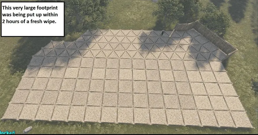 Foundations spread across open ground with nothing built on them