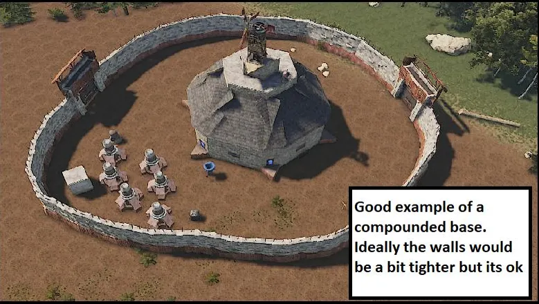Another example of a single tight ring of high walls