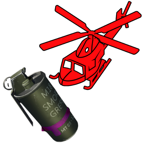 Hard heli signal icon