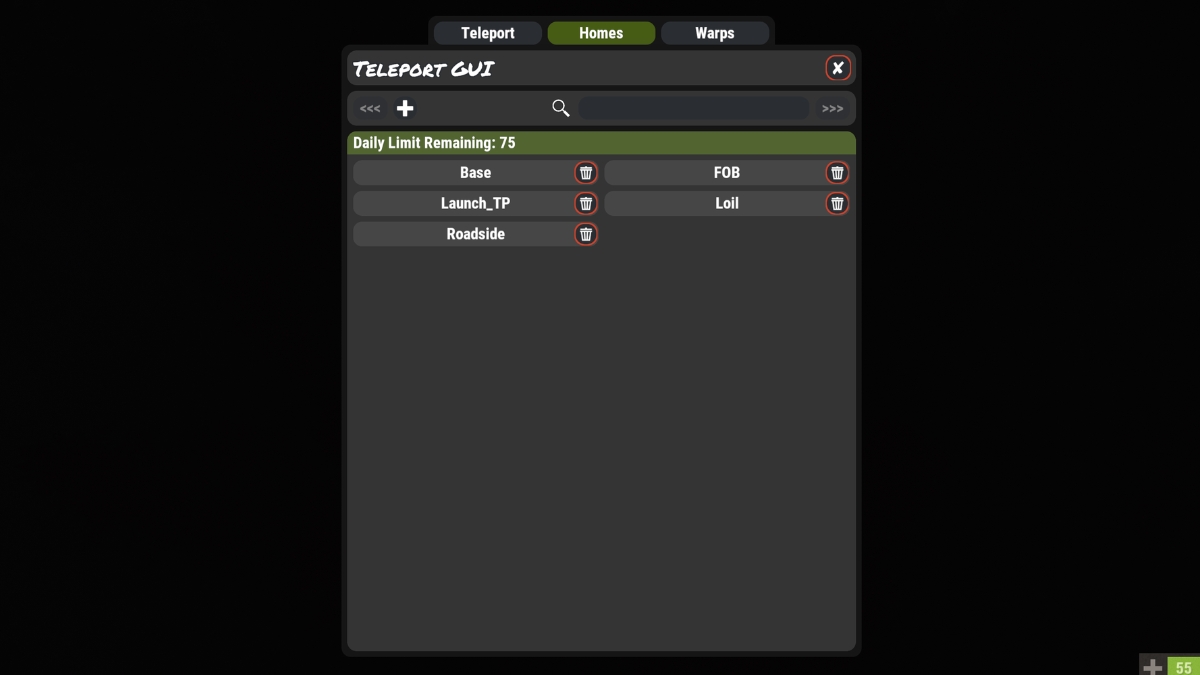 The homes GUI