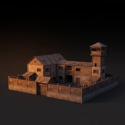 A walled compound