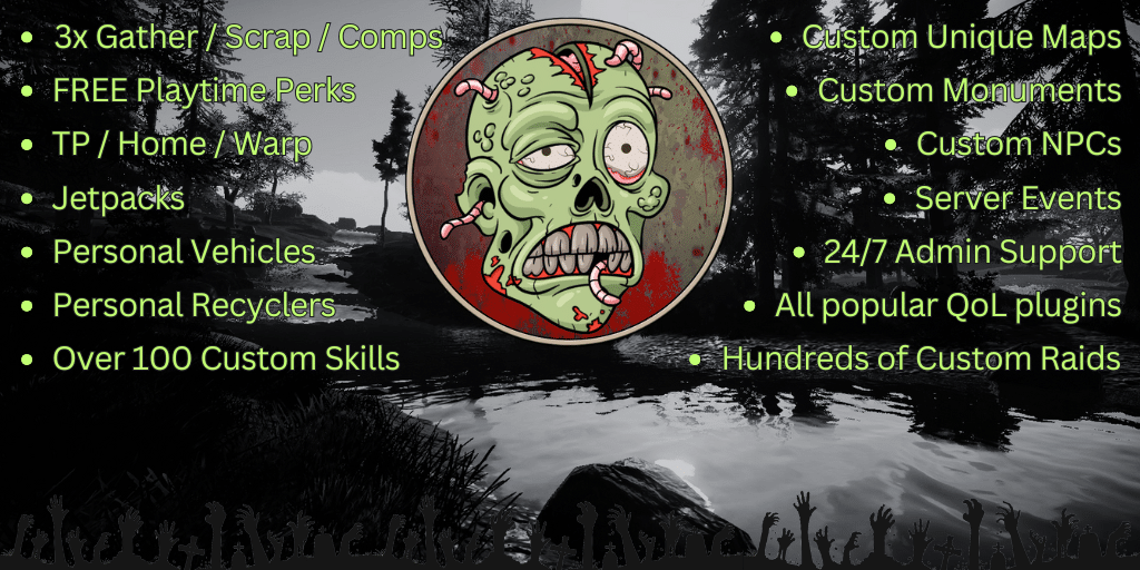 Zombie Land 3x PVE | Raids | Skills | Custom Maps