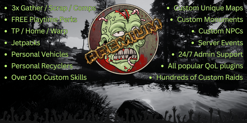 Zombie Land Premium 3x PVE | Raids | Skills | Events | Custom M
